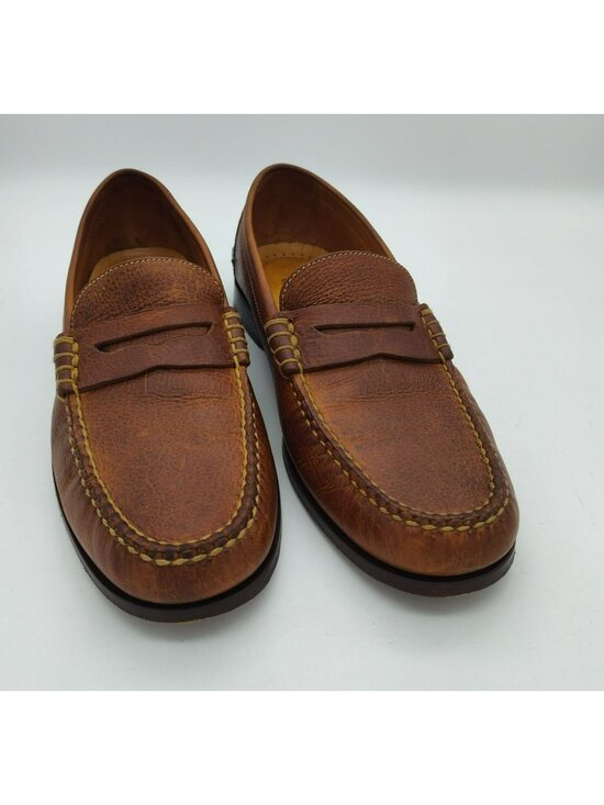 Martin Dingman All American Saddle Leather Penny Loafers, Chestnut, Men\'s 8.5 main image 10